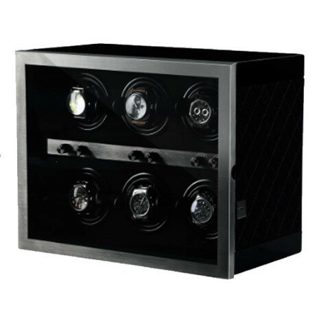 Cutie intors ceasuri automatice iUni, Luxury Watch Winder 6 Negru